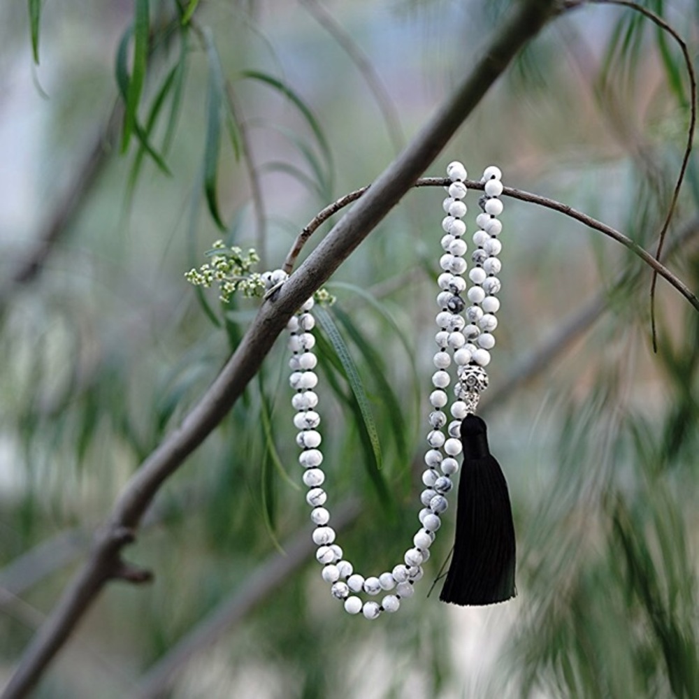 CALMING NATURAL STONE 100% AUTHENTIC MALAS BEADS - Picture 2 of 6